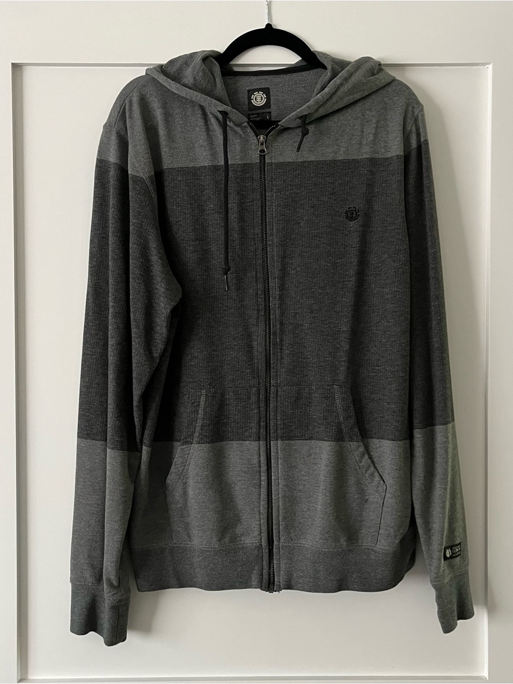 Element Men's Gray Two-Tone Full-Zip Hoodie